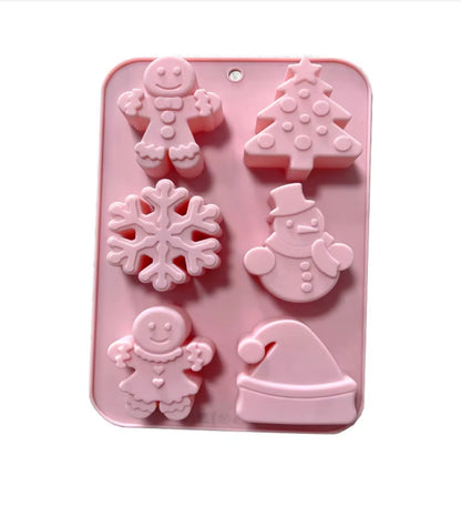 DIY Cake Baking Decoration Chocolate Mold Gift Christmas Tree Snowflake Santa Claus Snowman Socks Christmas Series Silicone Mold