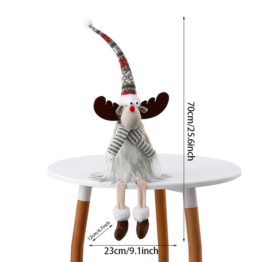 Christmas Reindeer Elk Doll Retractable Standing Toy Christmas Decorations for Home Xmas Party Gift New Year Navidad Elk 2022