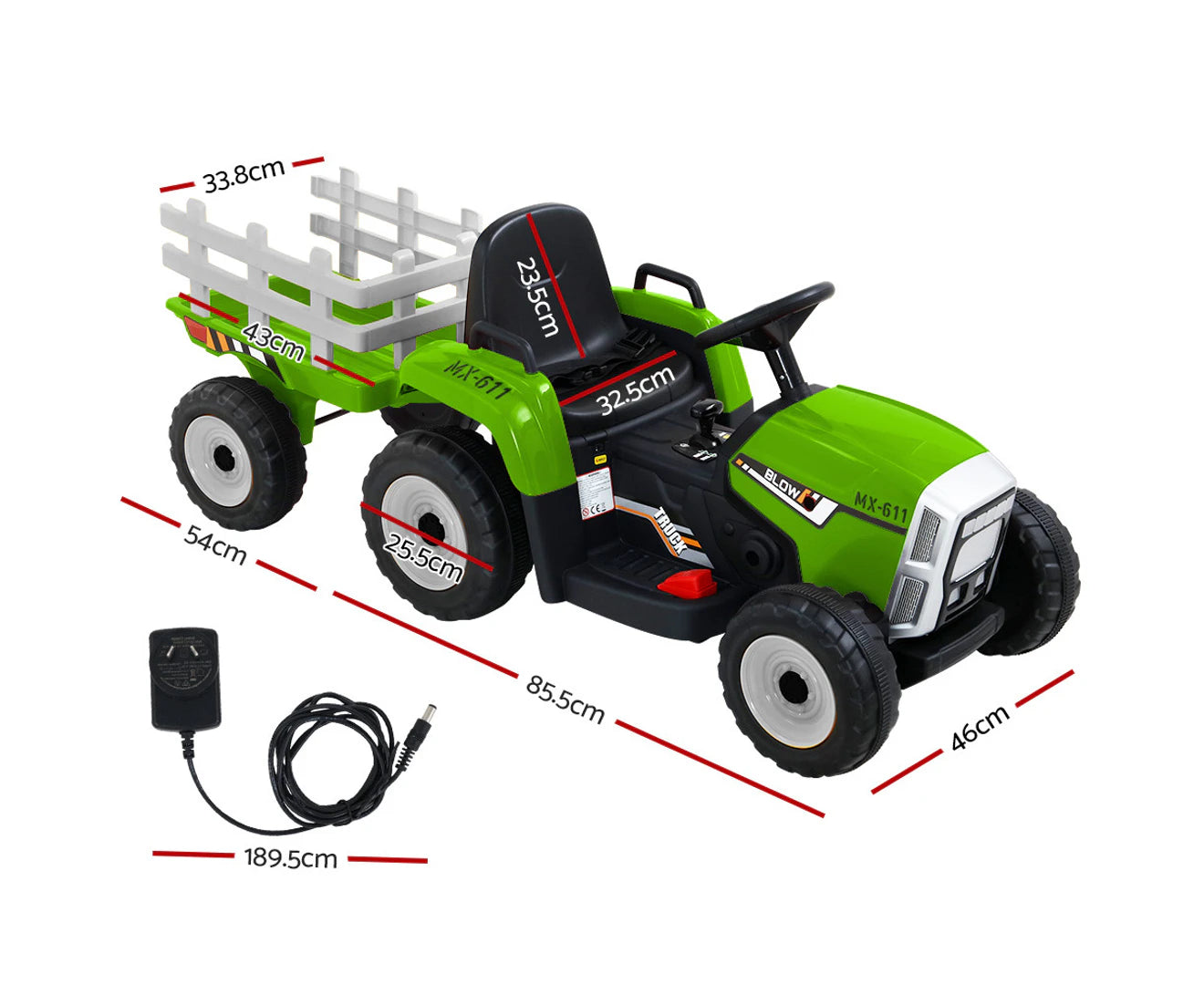 Kids Electric Ride on Car Tractor Toy Cars 12V Green