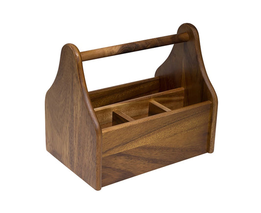 Artisan Acacia Wood Cutlery Caddy