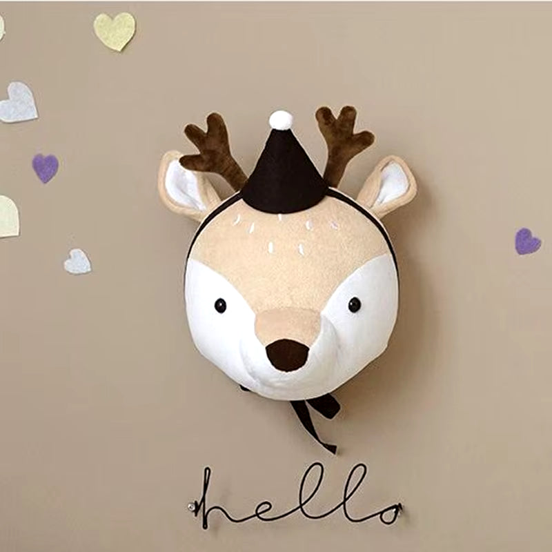 Kids Room Decoration 3D Animal Heads Elephant Deer Unicorn Head Wall Hanging Decor for Children Room Nursery Room Decoration