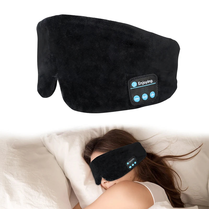 Sleeping Mask with Bluetooth Sleep Headphones Travel Cotton Eye Mask for Women Men Sleep Earphones Wireless Eyemask for Travel