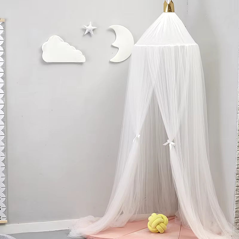 Mountchen Kids Bedroom Thick Canopy Crown Canopy for Kids Room Decor Canopy Netting Thick for Baby Boy Girl Nursery Bedroom Room