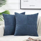 2Pcs/Set Corduroy Striped Square Cushion Covers 45*45CM Soft Splicing Throw Pillow Covers for Couch Bed Chair Home Decor