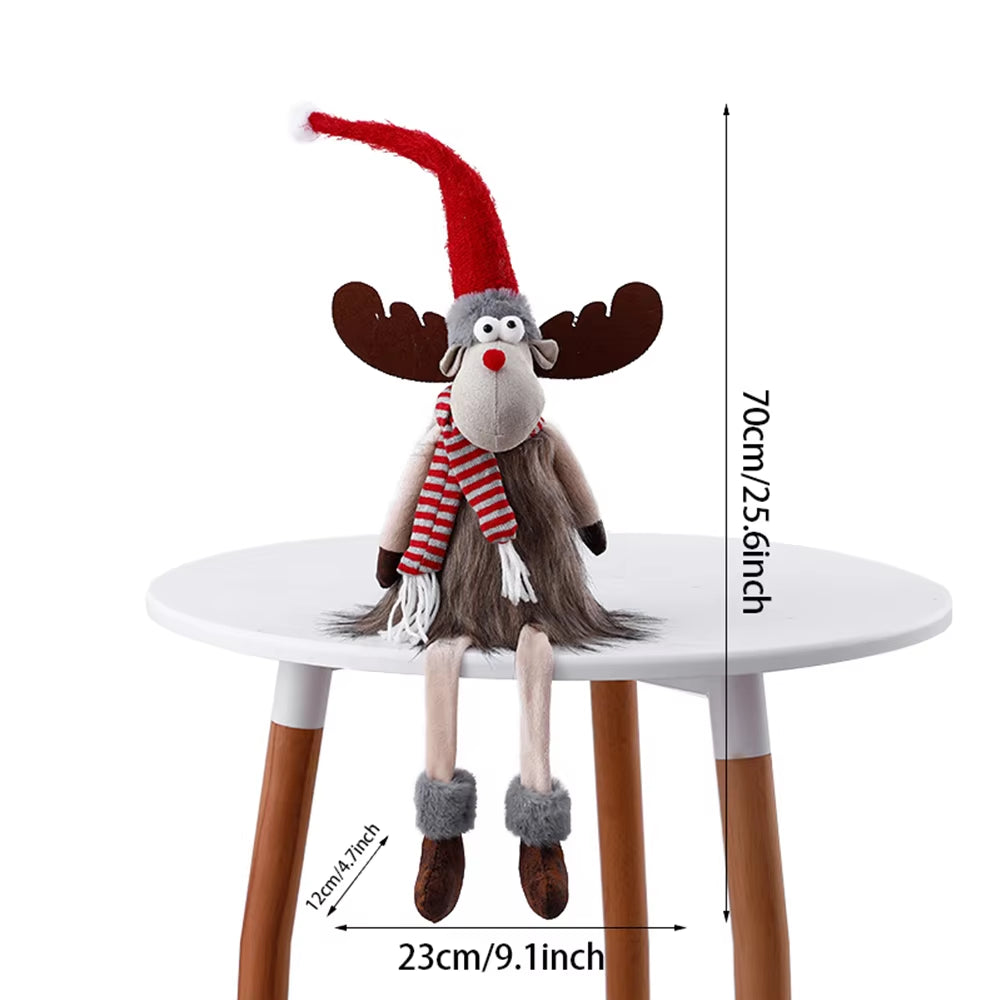 Christmas Reindeer Elk Doll Retractable Standing Toy Christmas Decorations for Home Xmas Party Gift New Year Navidad Elk 2022