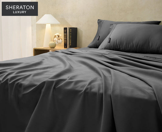 Luxury 1000TC Cotton Rich Bed Sheet Set - Fossil