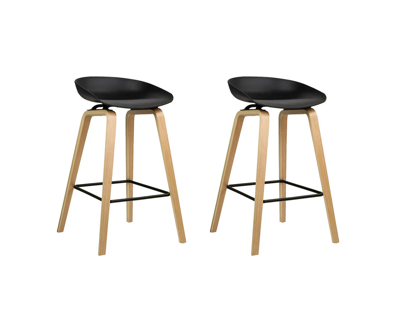 Bar Stools Set of 2 Wooden Kitchen Stool Chairs