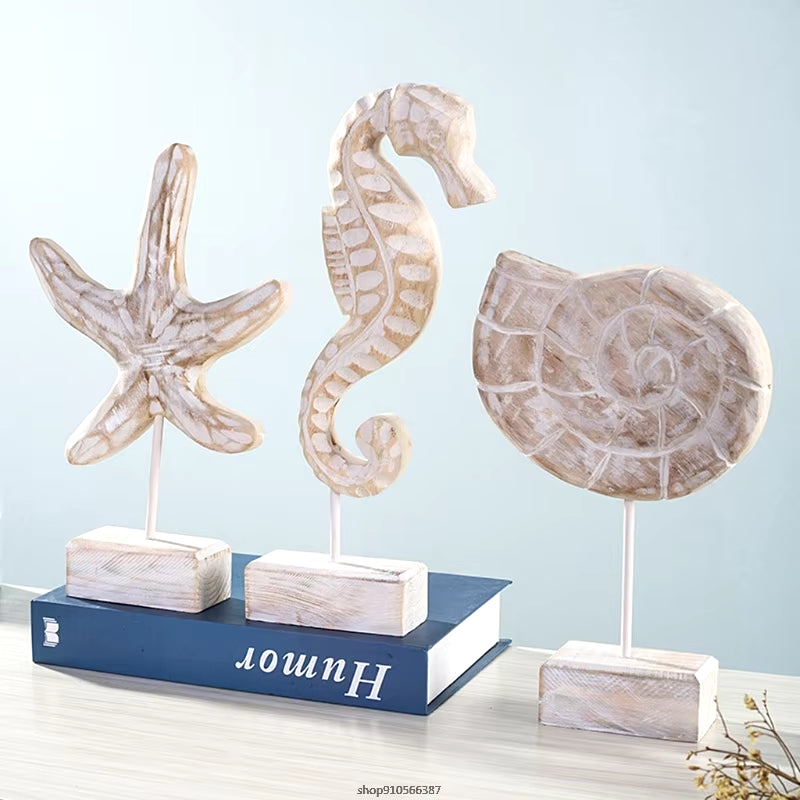 Mediterranean Style Crafts Home Decor Starfish Conch Seahorse Figurines Home Decor Ly14 21 Wholesales Dropshipping