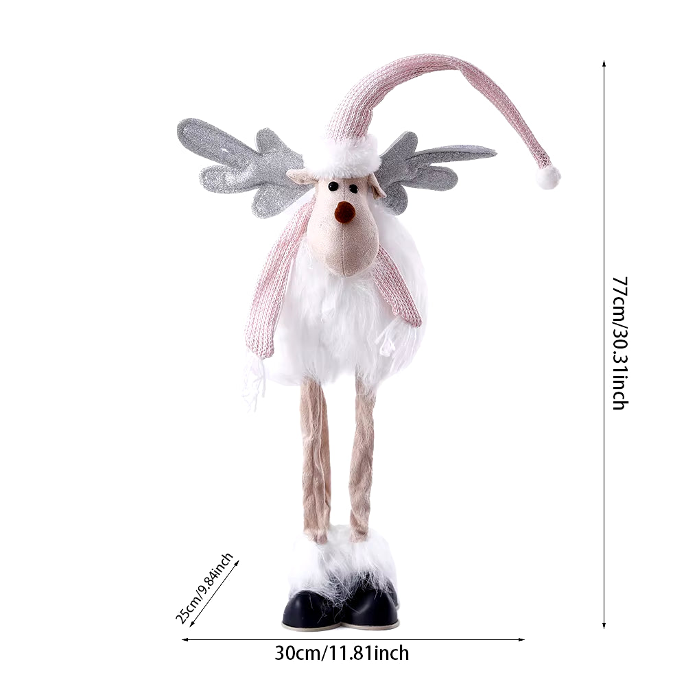 Christmas Reindeer Elk Doll Retractable Standing Toy Christmas Decorations for Home Xmas Party Gift New Year Navidad Elk 2022