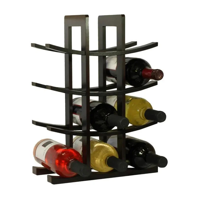 Wooden Bamboo Wine Rack Home Decoration Countertop Wine Rack Bar Kitchen Dining Storage